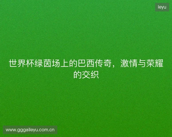 世界杯绿茵场上的巴西传奇，激情与荣耀的交织